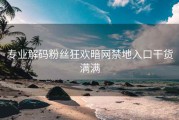 专业解码粉丝狂欢暗网禁地入口干货满满