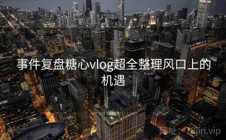 事件复盘糖心vlog超全整理风口上的机遇