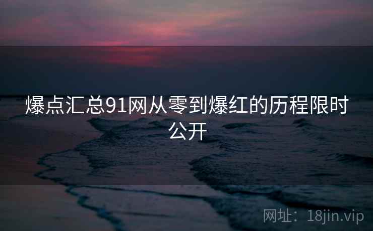 爆点汇总91网从零到爆红的历程限时公开