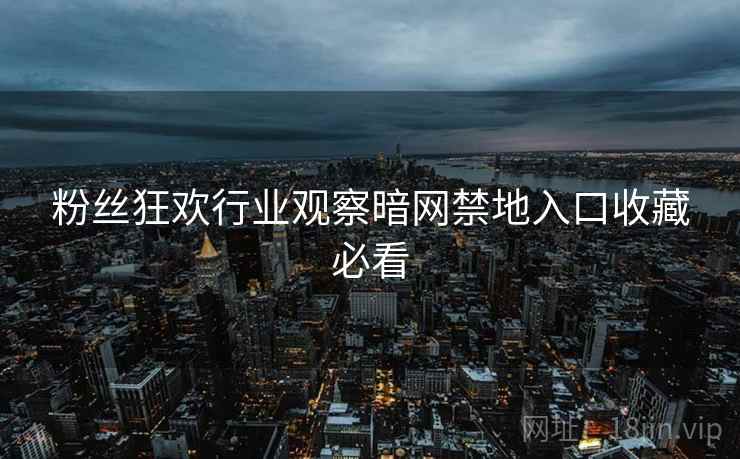 粉丝狂欢行业观察暗网禁地入口收藏必看