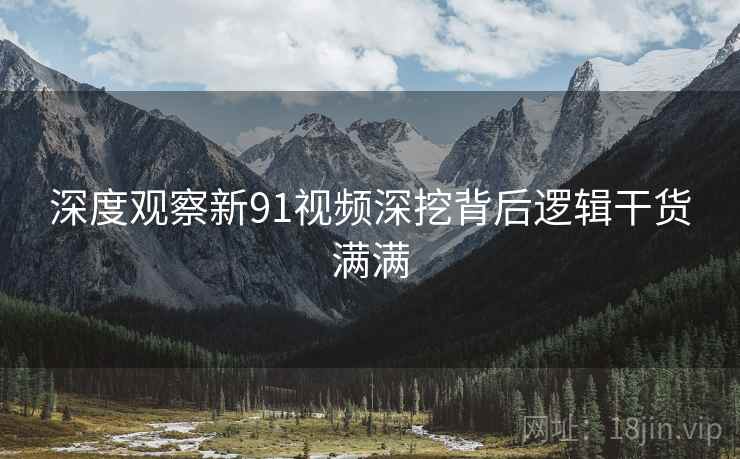 深度观察新91视频深挖背后逻辑干货满满