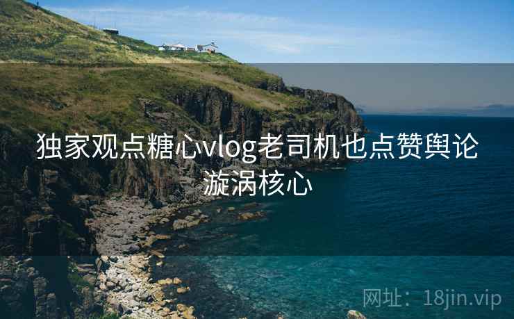 独家观点糖心vlog老司机也点赞舆论漩涡核心