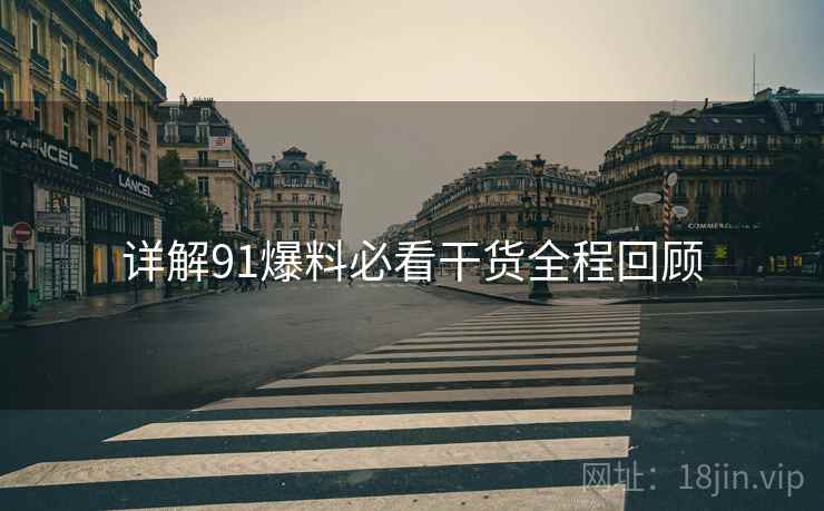 详解91爆料必看干货全程回顾