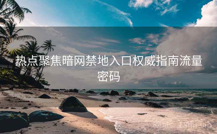 热点聚焦暗网禁地入口权威指南流量密码