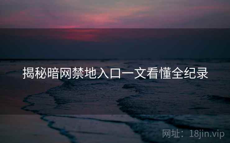 揭秘暗网禁地入口一文看懂全纪录