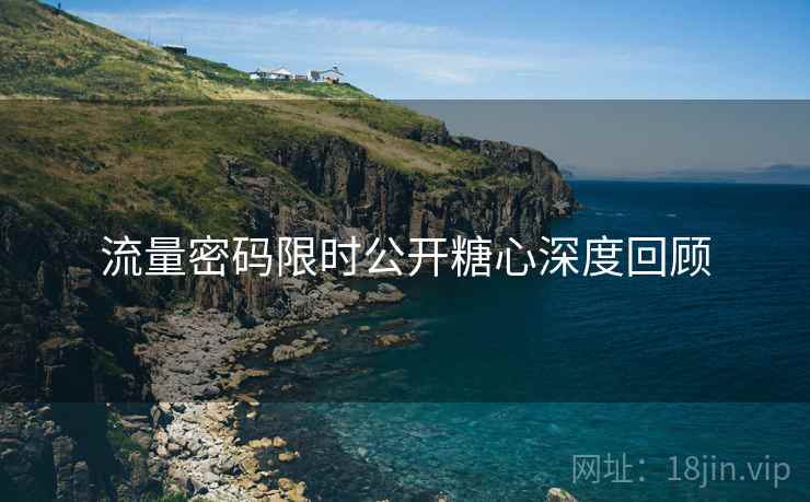 流量密码限时公开糖心深度回顾